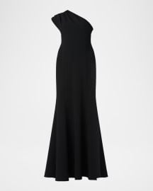 McKenna One-Shoulder Crepe Gown at Neiman Marcus